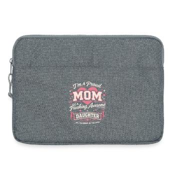 Stolze Mama, großartige Tochter | Mutter-Tochter-Humor - Laptoptasche 15" - Grau meliert - Vorne
