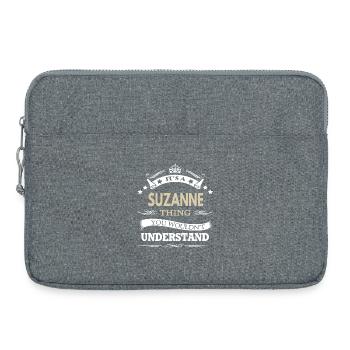 C’est une chose de Suzanne que tu ne comprendrais pas drôle. - Sacoche pour ordinateur portable 15 pouces - gris chiné - Devant