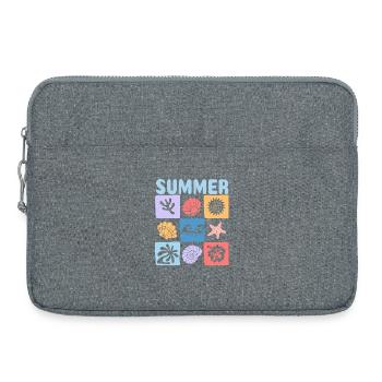 Summer – Maritime Meereswelt voller Urlaubsflair - Laptoptasche 15" - Grau meliert - Vorne