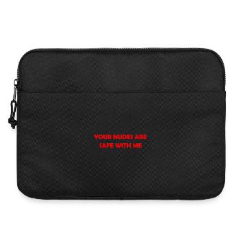 Deine Nacktbilder sind bei mir sicher - Laptoptasche 15" - Schwarz - Vorne