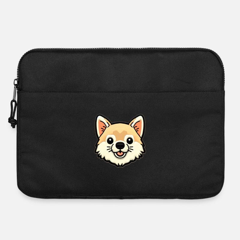Kuscheliger Corgi Patch - Laptoptasche 15" - Schwarz