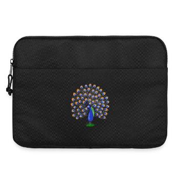 Illustration de plume de paon colorée - Sacoche pour ordinateur portable 15 pouces - noir - Devant