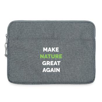 make nature great again climate protection symbol tree - Laptop bag 15" - heather grey - Front