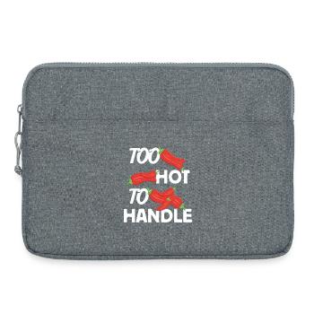 Too Hot to Handle Fiery Design Idea - Laptop bag 15" - heather grey - Front