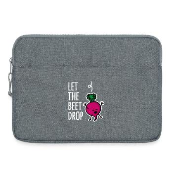 Let the beet drop, beat drop EDM DJ Dance Music - Laptop bag 15" - heather grey - Front