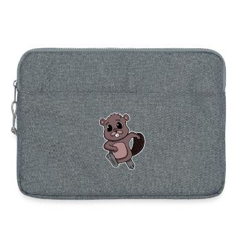 Castor Rongeur Animal Amour - Sacoche pour ordinateur portable 15 pouces - gris chiné - Devant