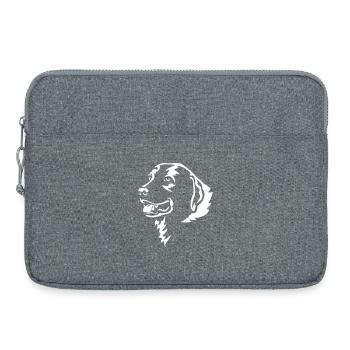 Zentralasiatischer Owtscharka Kopf "Black Edition" - Laptoptasche 15" - Grau meliert - Vorne