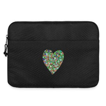 Vert coeur - Sacoche pour ordinateur portable 15 pouces - noir - Devant