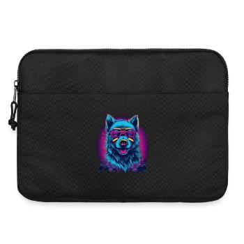 Neonwolf Retro Brillenwolf - Laptoptasche 15" - Schwarz - Vorne