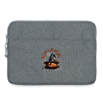 Halloween Pumpkin, Witch, Please! - Laptop bag 15" - heather grey - Front