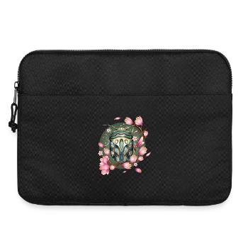 exotic African creepy crawly with magnolias - Laptop bag 15" - black - Front