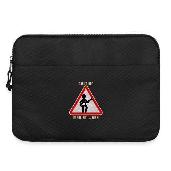 Caution MAN at work - Laptop bag 15" - black - Front
