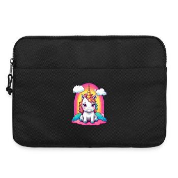 Mignon bébé licorne - Sacoche pour ordinateur portable 15 pouces - noir - Devant