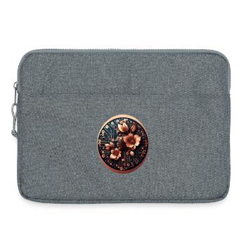 Biotechnology AI Design Flowers - Laptop bag 15" - heather grey - Front