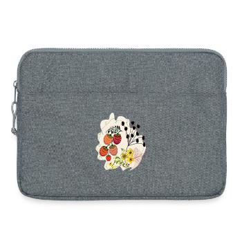 L’heure de la fraise - Sacoche pour ordinateur portable 15 pouces - gris chiné - Devant