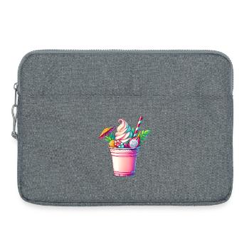 exotic fruity dreams:summer milkshake - Laptop bag 15" - heather grey - Front
