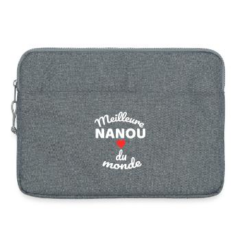 Cœur et Messagerie de Solidarité - Sacoche pour ordinateur portable 15 pouces - gris chiné - Devant