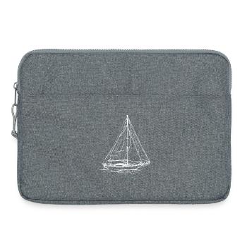 Sailing Sketch - Laptop bag 15" - heather grey - Front