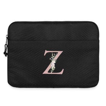 Z Monogramm, Floral, personalisierbar - Laptoptasche 15" - Schwarz - Vorne