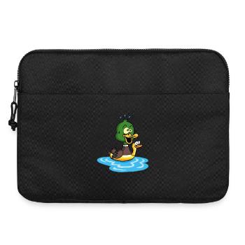 The duck learning to swim - Laptop bag 15" - black - Front