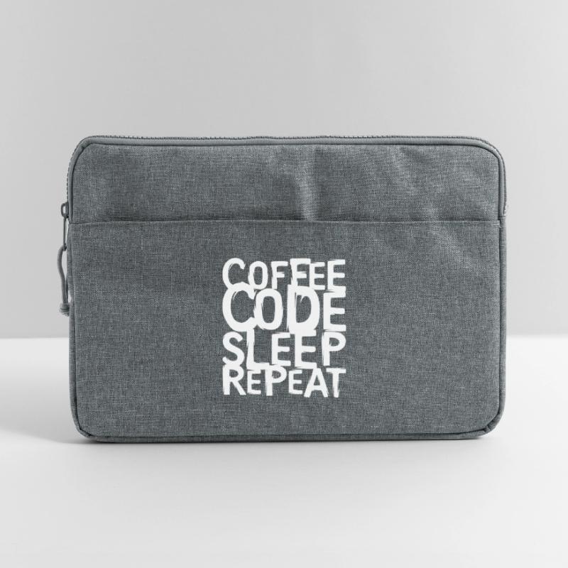 coffee code Programmer - Computer Science Work Logo Laptop bag 15"