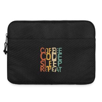 Coffee Code Sleep Repeat – Conception pour les développeurs - Sacoche pour ordinateur portable 15 pouces - noir - Devant