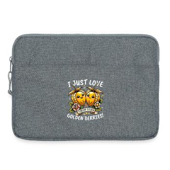 Charming Kawaii Style I Just Love Golden Berries - Laptop bag 15" - heather grey - Front