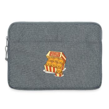 Capsules pour chats avec des visages mignons - Sacoche pour ordinateur portable 15 pouces - gris chiné - Devant