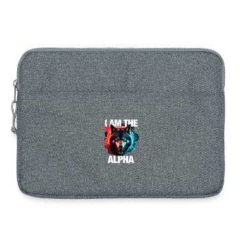 I am the Alpha Wolf - Laptop bag 15" - heather grey - Front