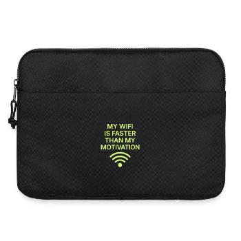Witziges WiFi Motiv mit Spruch - Nerd Design - Laptoptasche 15" - Schwarz - Vorne