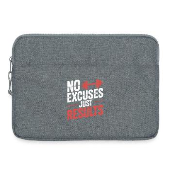 Keine Ausreden, Ergebnisse - Laptoptasche 15" - Grau meliert - Vorne