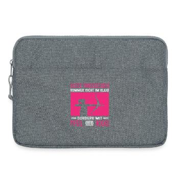 Cadeaux de tir à l’arc Archer Tir à l’arc - Sacoche pour ordinateur portable 15 pouces - gris chiné - Devant