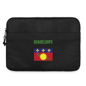 T-shirt drapeau Guadeloupe Antilles - Sacoche pour ordinateur portable 15 pouces - noir - Devant