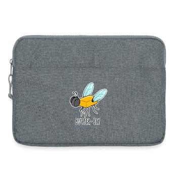 Mouche au beurre - Mouche au beurre Flat Joke - Sacoche pour ordinateur portable 15 pouces - gris chiné - Devant
