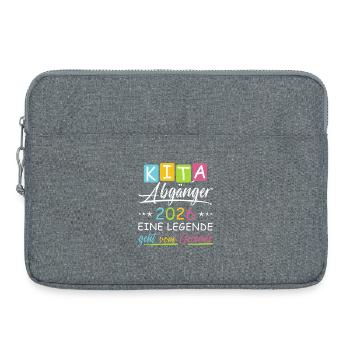 Kita Abgänger 2026 - Laptoptasche 15" - Grau meliert - Vorne