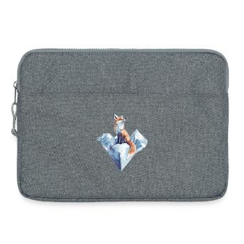 Fuchs Wintermotiv - Laptoptasche 15" - Grau meliert - Vorne