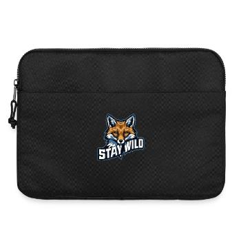 STAY WILD – Nature & Adventure Motif - Laptop bag 15" - black - Front