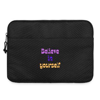 Believe in Yourself Retro Gradient - Laptoptasche 15" - Schwarz - Vorne