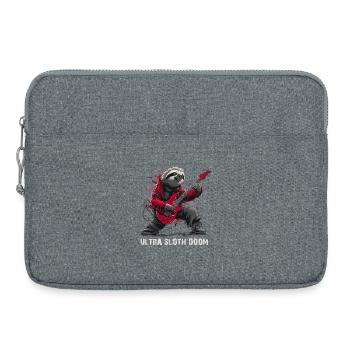 Ultra Sloth Doom – Metal-Faultier mit Gitarre - Laptoptasche 15" - Grau meliert - Vorne