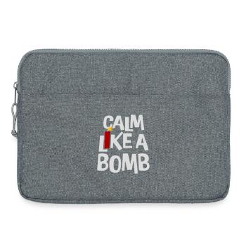 Calme comme une bombe Paradoxe Ironie Humour Blague explosive - Sacoche pour ordinateur portable 15 pouces - gris chiné - Devant