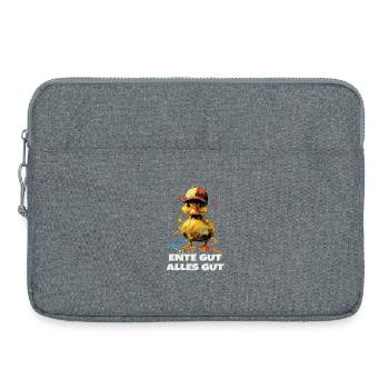 Baisse-toi bien, tout bon humour - Sacoche pour ordinateur portable 15 pouces - gris chiné - Devant