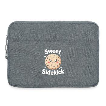 Sweet Sidekick – Mascotte Cookie - Sacoche pour ordinateur portable 15 pouces - gris chiné - Devant
