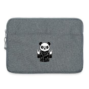 Rocker Panda Metalhead Look - Laptop bag 15" - heather grey - Front