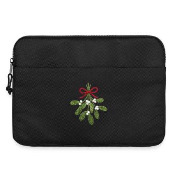 Gui brodé – Noël romantique (imprimé) - Sacoche pour ordinateur portable 15 pouces - noir - Devant