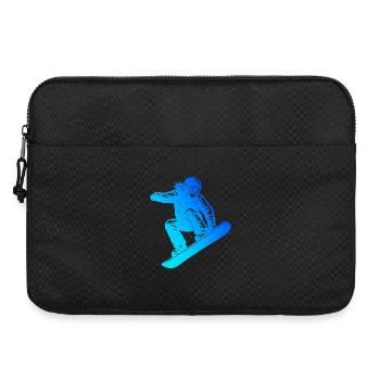 Snowboard court et transparent - Sacoche pour ordinateur portable 15 pouces - noir - Devant