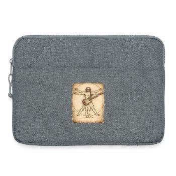 Vitruvian Rocker Gitarrist Design - Laptoptasche 15" - Grau meliert - Vorne