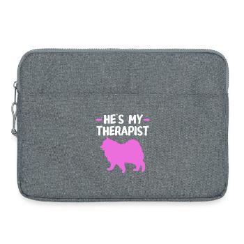 Thérapeute en thérapie canine Éducateur canin - Sacoche pour ordinateur portable 15 pouces - gris chiné - Devant
