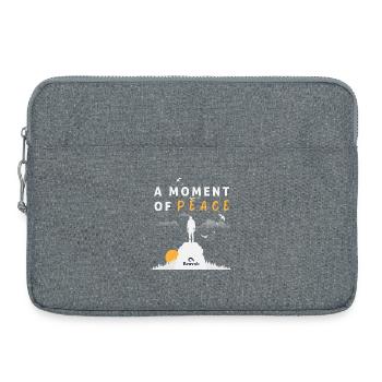 Moment of Peace Silhouette  "A Moment of Peace" - Laptop bag 15" - heather grey - Front