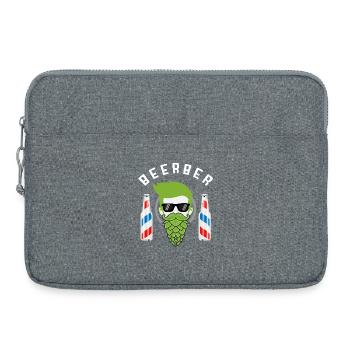 Beerber – Barber & Beer - Laptoptasche 15" - Grau meliert - Vorne