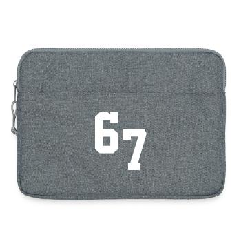 Typographie Digital Neon 67 - Sacoche pour ordinateur portable 15 pouces - gris chiné - Devant